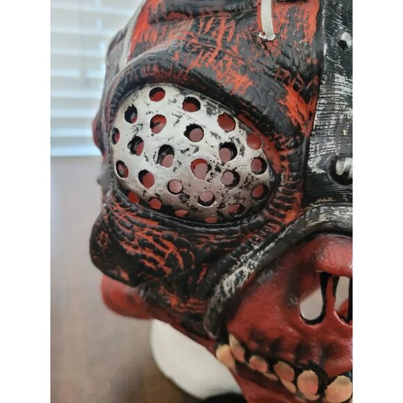 Halloween Vintage Rubber Red Devil w/Horns Vintage Mask Costume Mask - Picture 3 of 10
